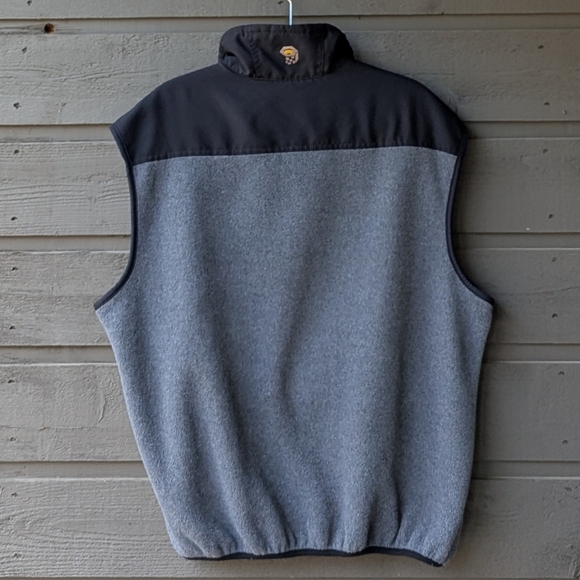 VTG 90s Mountain HardWear Color Block Fleece Vest XL Gray Black - Picture 4 of 8